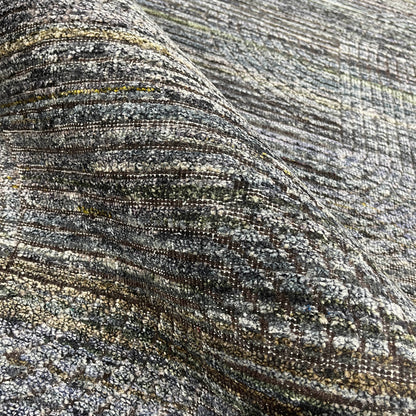 Black Geometrical Silk and Wool Oxidized Modern Handknotted 8.11x12.3ft 272x372Cms Area Rug