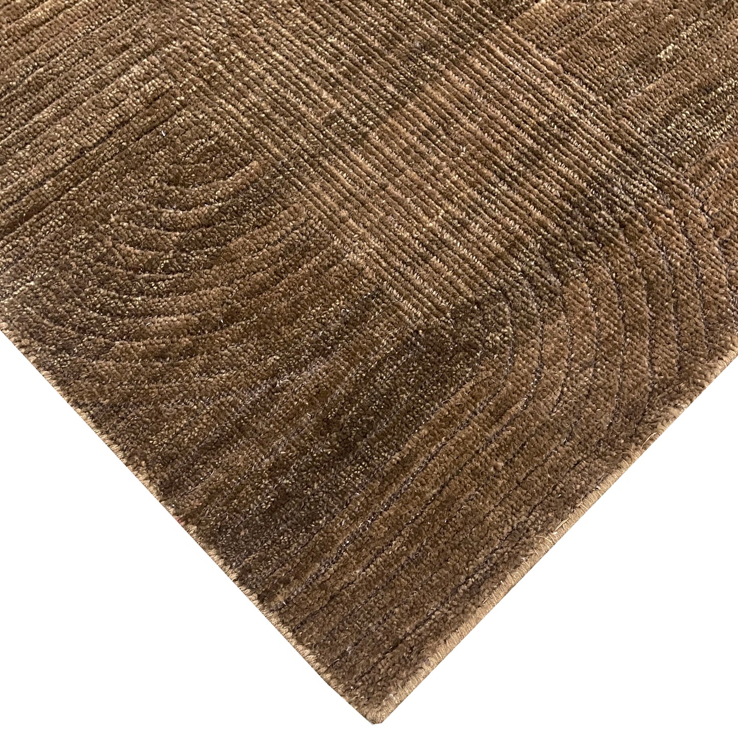 Brown, Wool Modern Geometrical Handknotted 8.1x10.1ft 246x307Cms Area Rug
