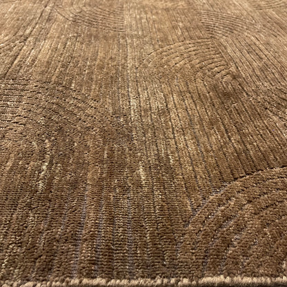 Brown, Wool Modern Geometrical Handknotted 8.1x10.1ft 246x307Cms Area Rug