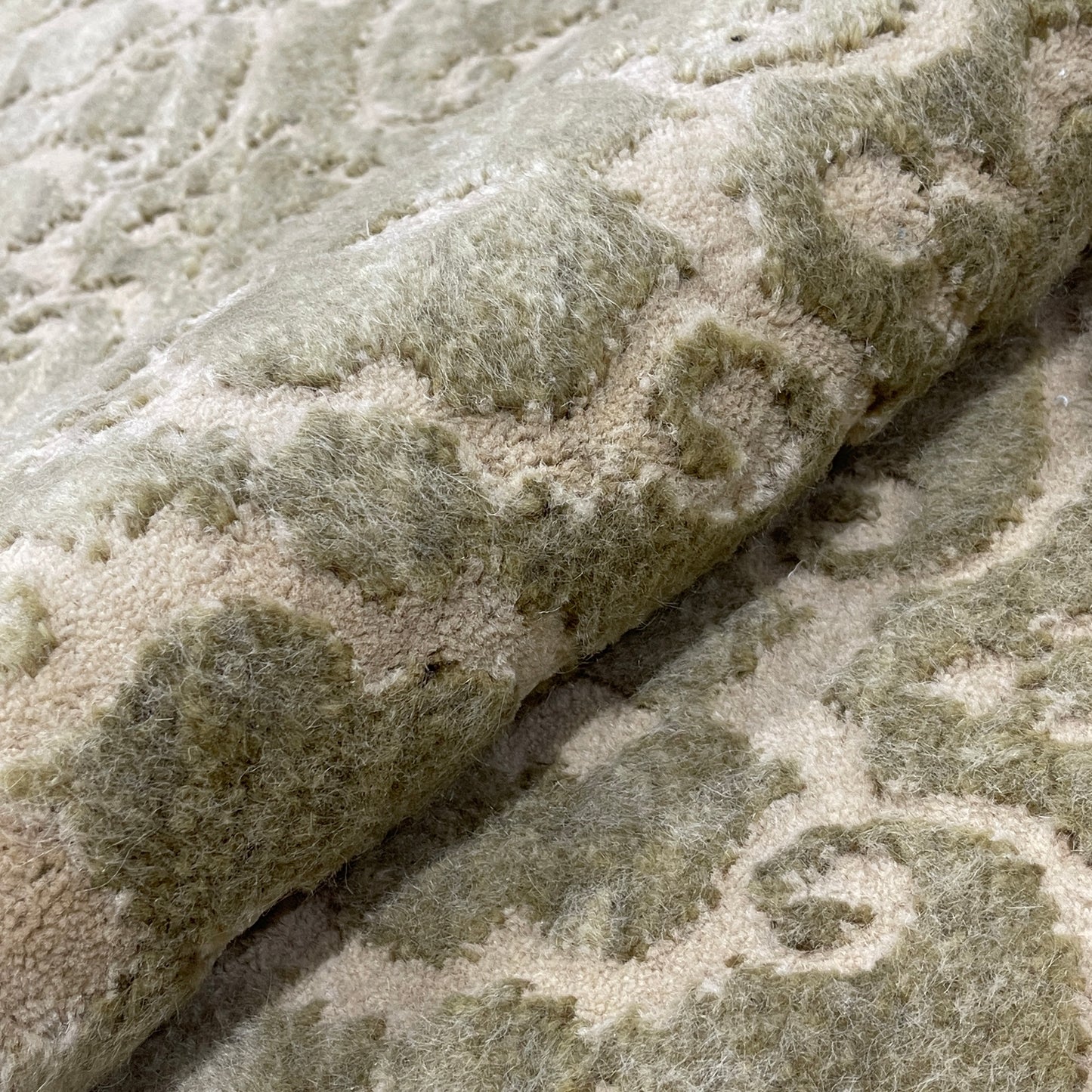 Ivory and Brown, Wool Thick Pile Transitional Handknotted 9.2x12.1ft 269x368Cms Area Rug