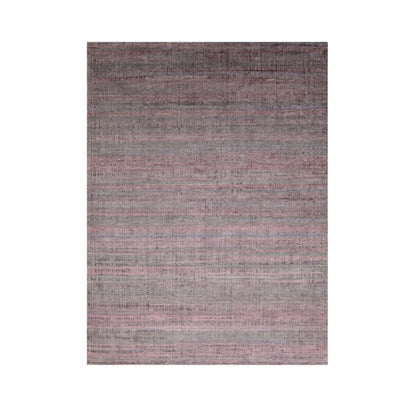 Brown, Silk Wool Oxidized Modern Handknotted 8.11x12.1ft 271x367Cms Area Rug