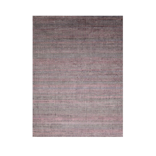 Brown, Silk Wool Oxidized Modern Handknotted 8.11x12.1ft 271x367Cms Area Rug
