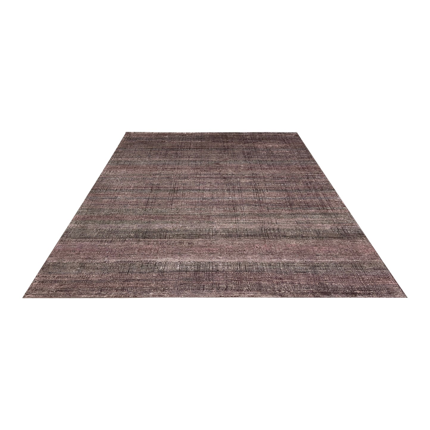 Brown, Silk Wool Oxidized Modern Handknotted 8.11x12.1ft 271x367Cms Area Rug