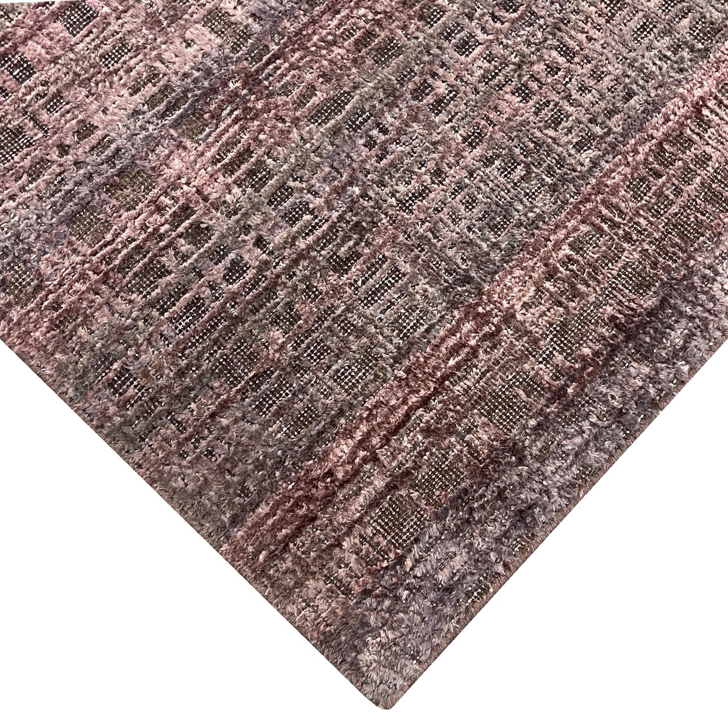 Brown, Silk Wool Oxidized Modern Handknotted 8.11x12.1ft 271x367Cms Area Rug