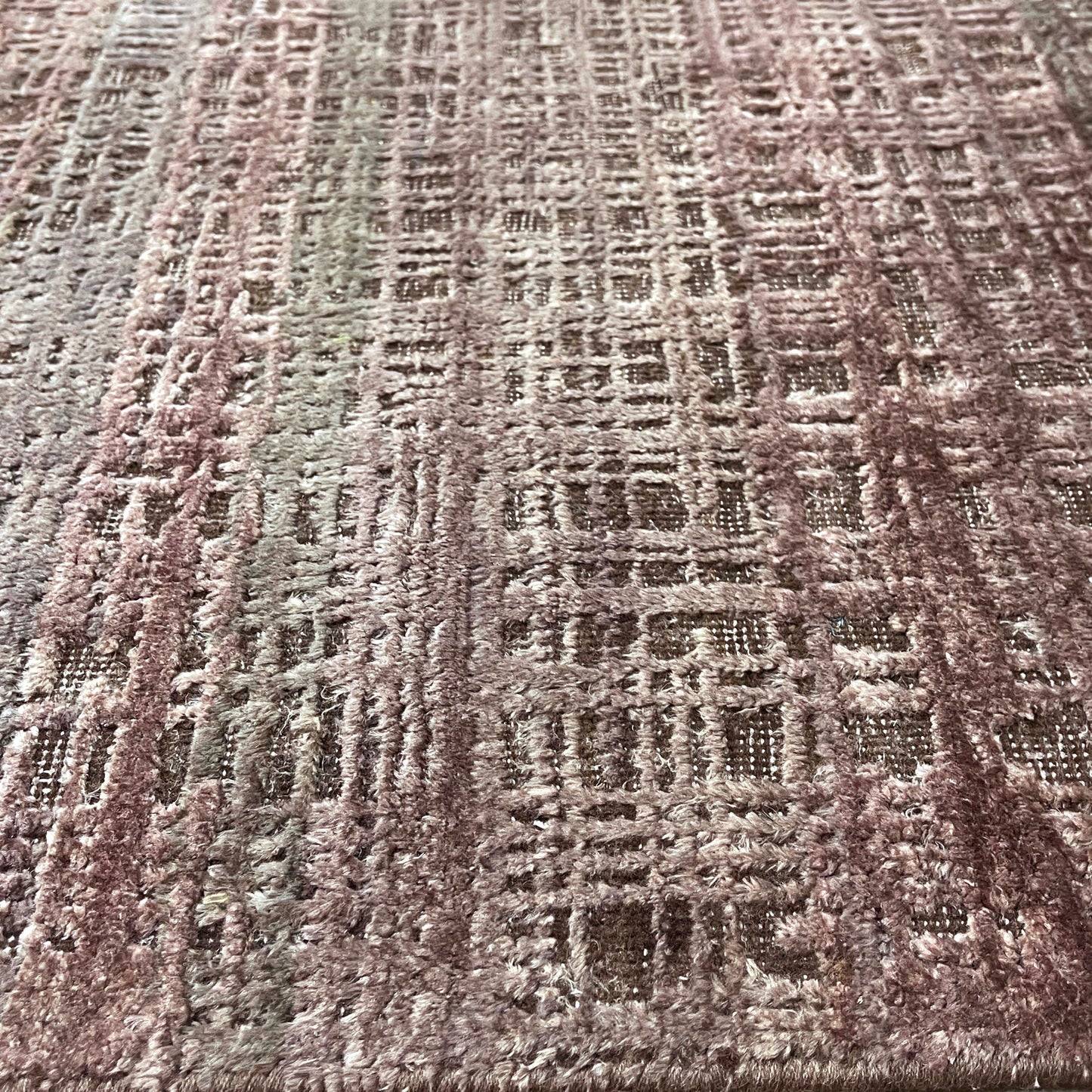 Brown, Silk Wool Oxidized Modern Handknotted 8.11x12.1ft 271x367Cms Area Rug