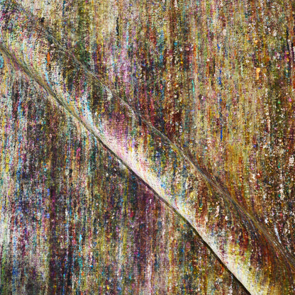 Brown and Ivory, Pure Sari Silk Modern Plain Handknotted 8.0x10.0Ft 238x306Cms Area Rug