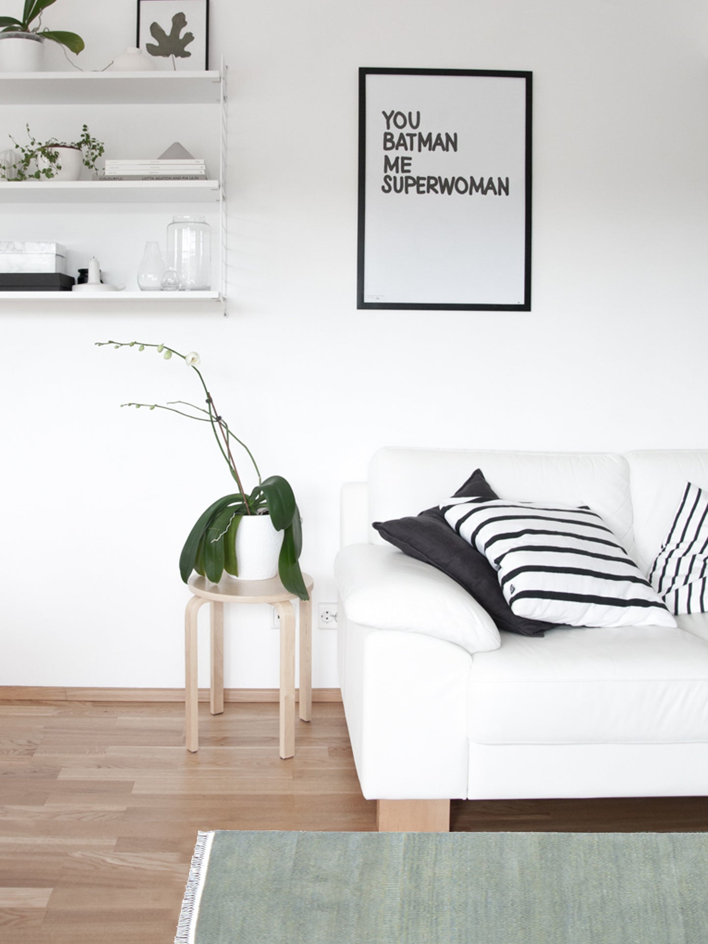 L.Green and Grey, Assorted Silk and Wool Regular Modern Handknotted 2.11x5.3Ft 89x161Cms Area Rug