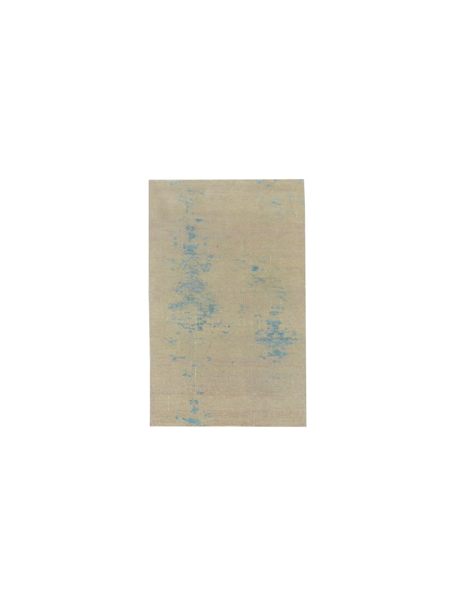 Blue and Beige, Silk and Wool Regular Modern Handknotted 3.1x4.11Ft 93x150Cms Area Rug