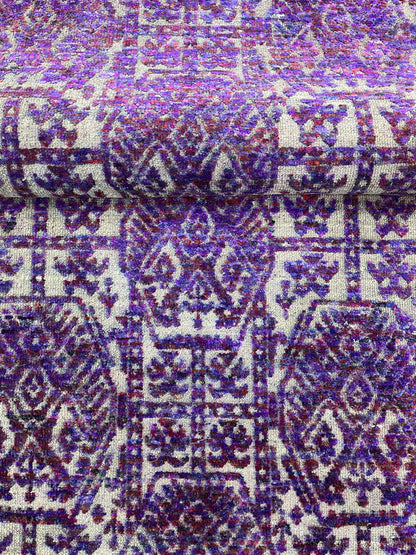 Lavender Transitional Handknotted Runner Rug 2.8X9.11ft 81x302cms