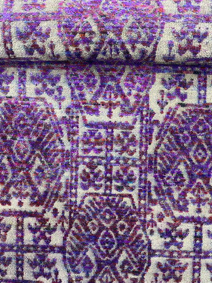 Lavender Transitional Handknotted Runner Rug 2.8X9.11ft 81x302cms