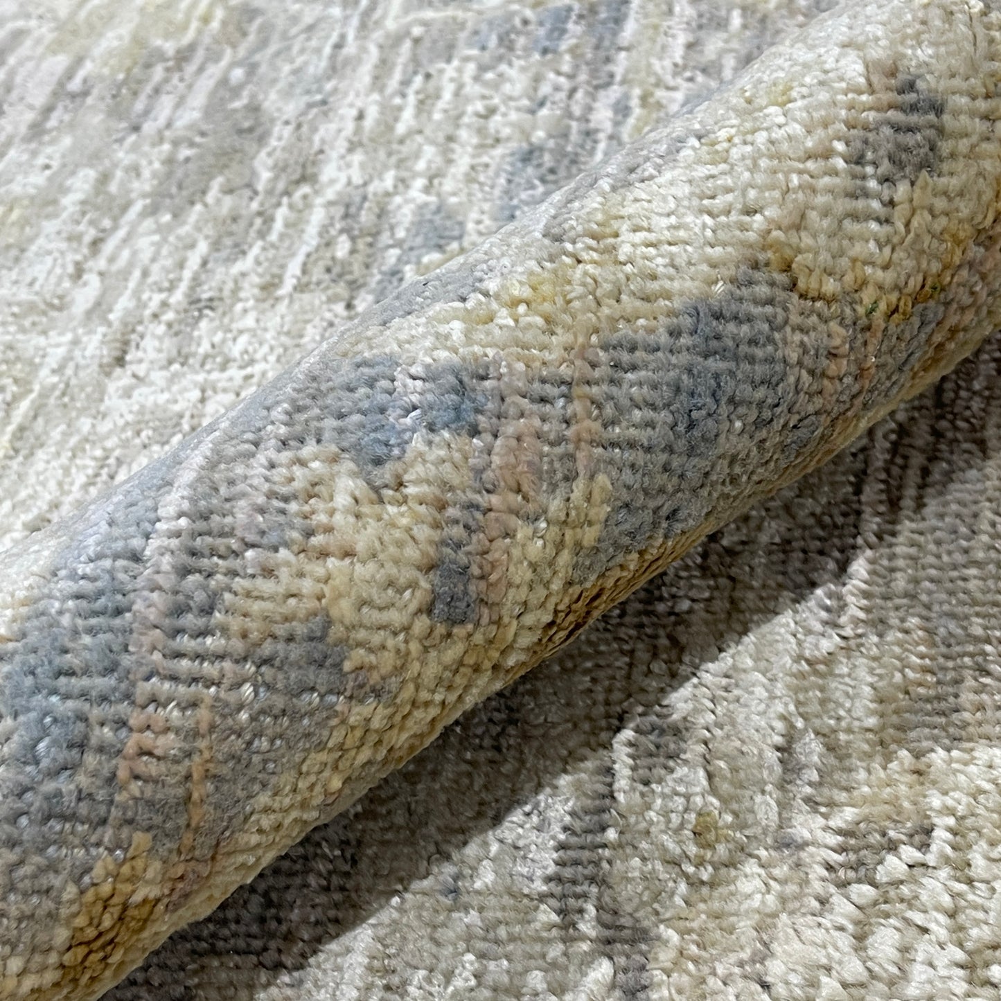 Gold, Silk Wool Traditional Oushak Handknotted 8.8x12.3ft 271x372Cms Area Rug