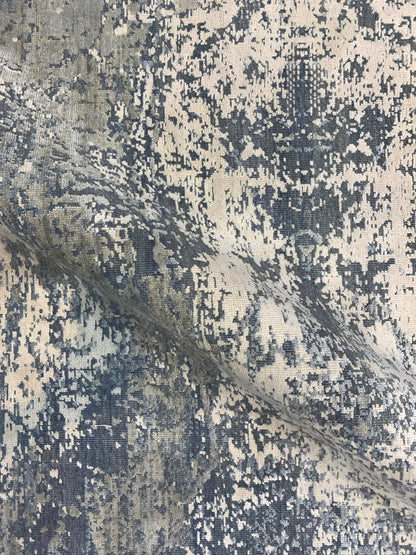 Ivory Grey, Silk Wool Modern Handknotted 7.11x9.8Ft 238x294Cms Area Rug