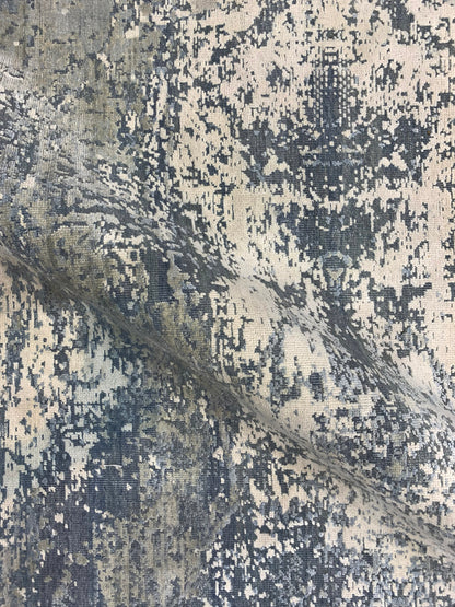 Ivory Grey, Silk Wool Modern Handknotted 7.11x9.8Ft 238x294Cms Area Rug