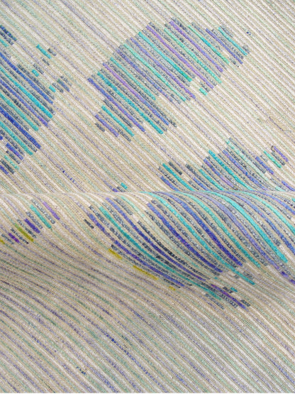 Blue Grey, Viscose and Wool Modern Handknotted 9.0x12.0Ft 275x365Cms Area Rug