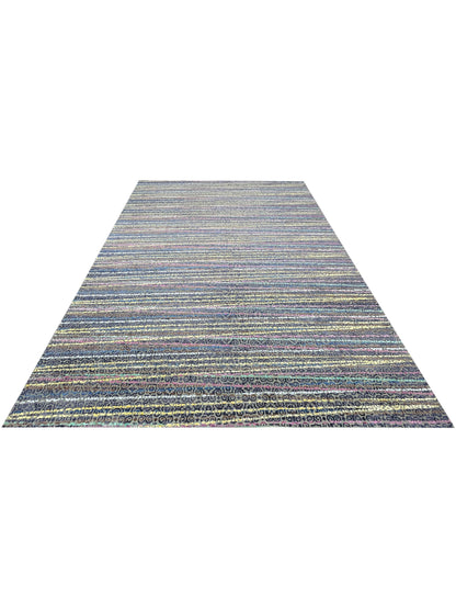 Yellow Multy, Viscose and Wool Oxidized Modern Handknotted 9.0x12.0Ft 275x365Cms Area Rug