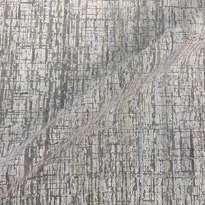 Ivory and Grey, Silk and Wool Oxidized Modern Handknotted 8.0x10.0Ft 245x305Cms Area Rug