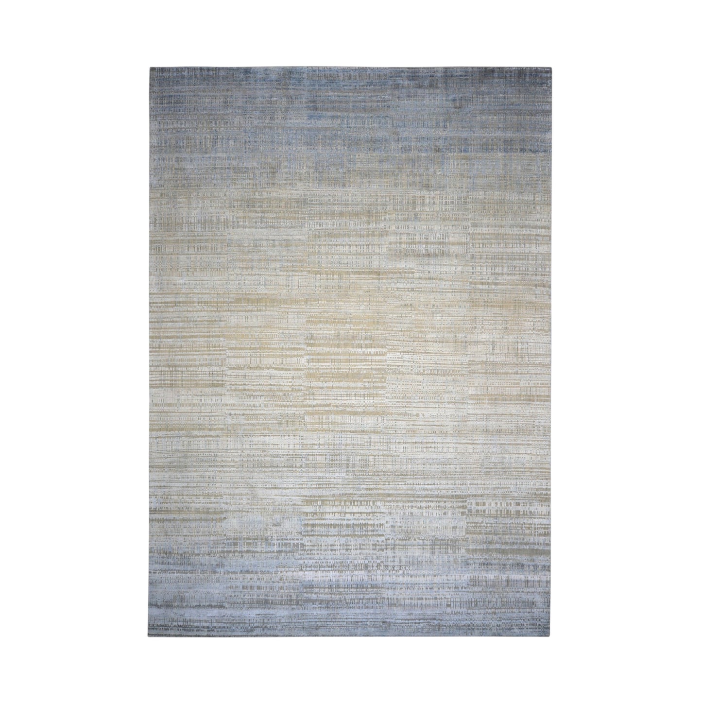 Multy Ombre, Silk Wool Oxidized Modern Textured Handknotted 10.0x14.4Ft 305x436Cms Area Rug