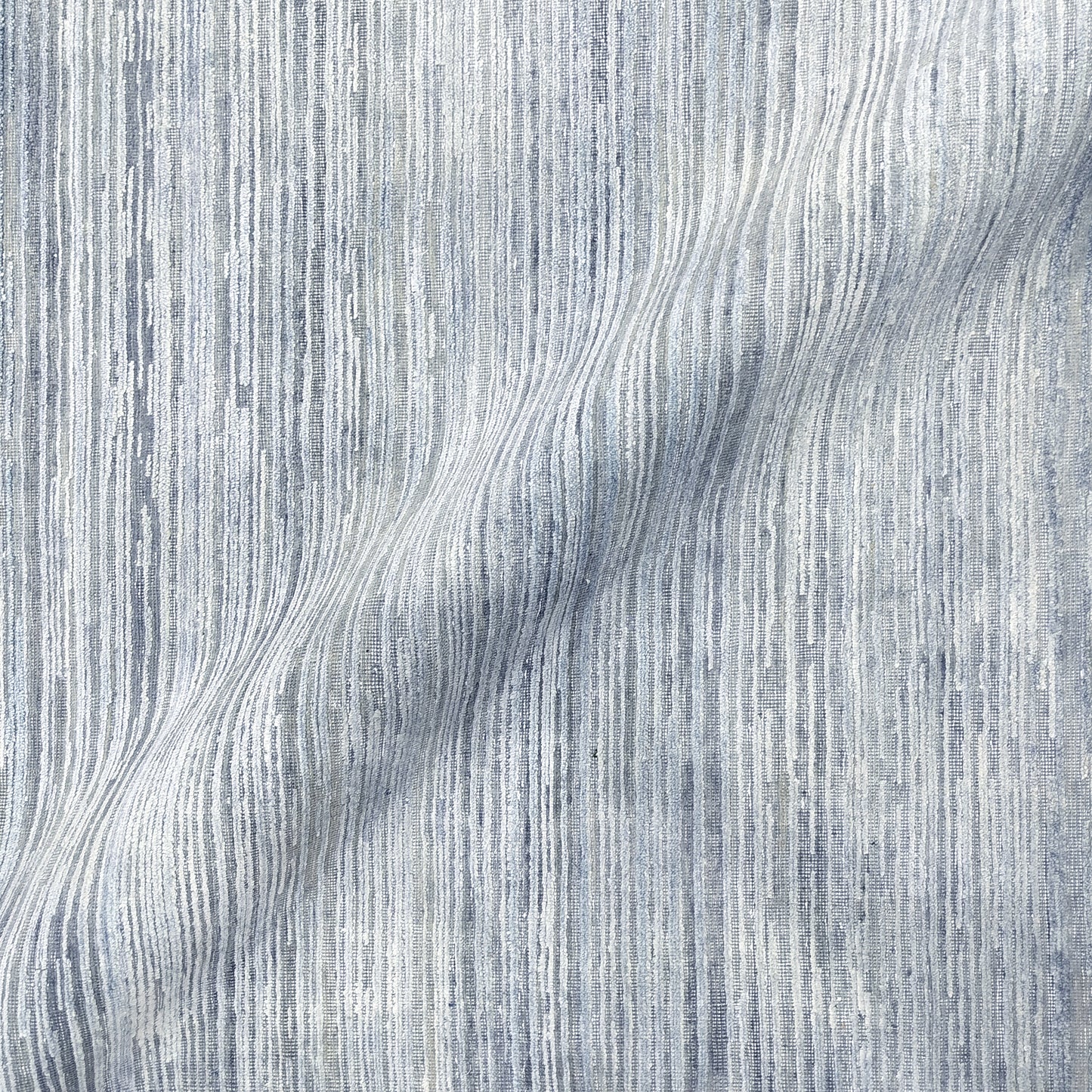 Grey and Blue, Silk Wool Oxidized Modern Solid Handknotted 9.11x14.2ft 301x430Cms Area Rug