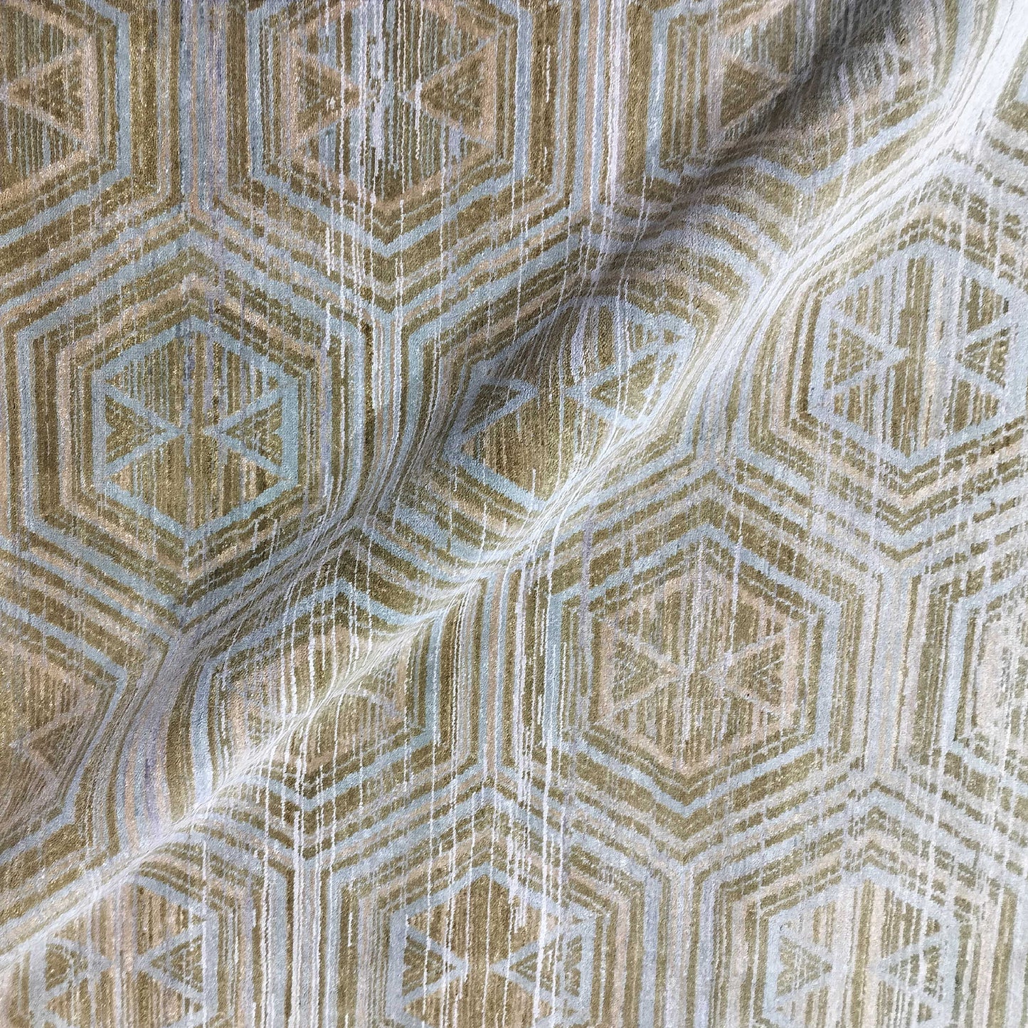 Gold Beige, Pure Wool Modern Handknotted 8.11x12.0Ft 271x375Cms Area Rug