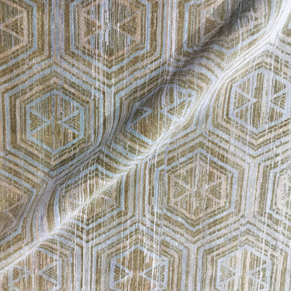 Gold Beige, Pure Wool Modern Handknotted 8.11x12.0Ft 271x375Cms Area Rug