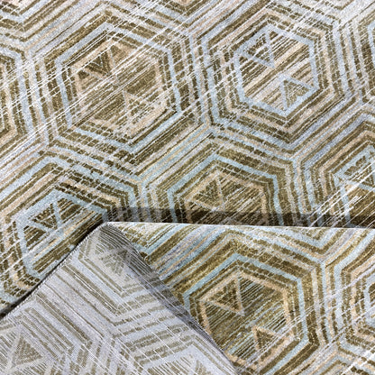 Gold Beige, Pure Wool Modern Handknotted 8.11x12.0Ft 271x375Cms Area Rug