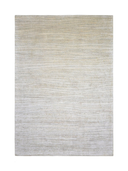 Ivory Silk Wool Modern Handknotted 9.11x14.4ft 302x436cms Area Rug