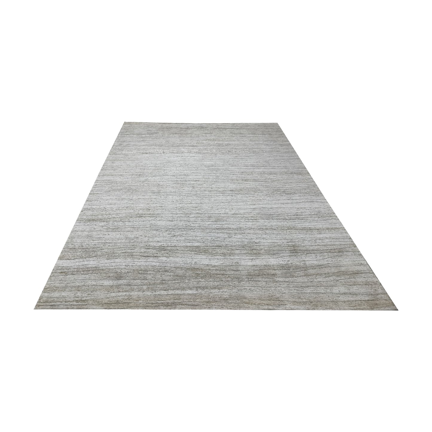 Ivory Silk Wool Modern Handknotted 9.11x14.4ft 302x436cms Area Rug