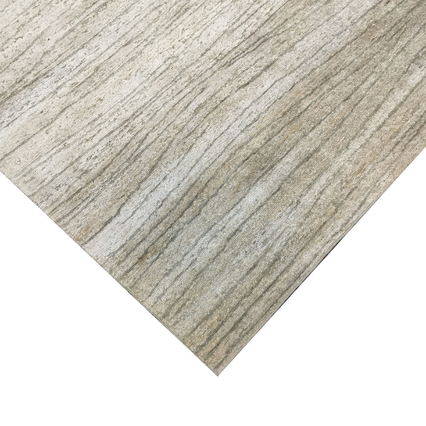 Ivory Silk Wool Modern Handknotted 9.11x14.4ft 302x436cms Area Rug