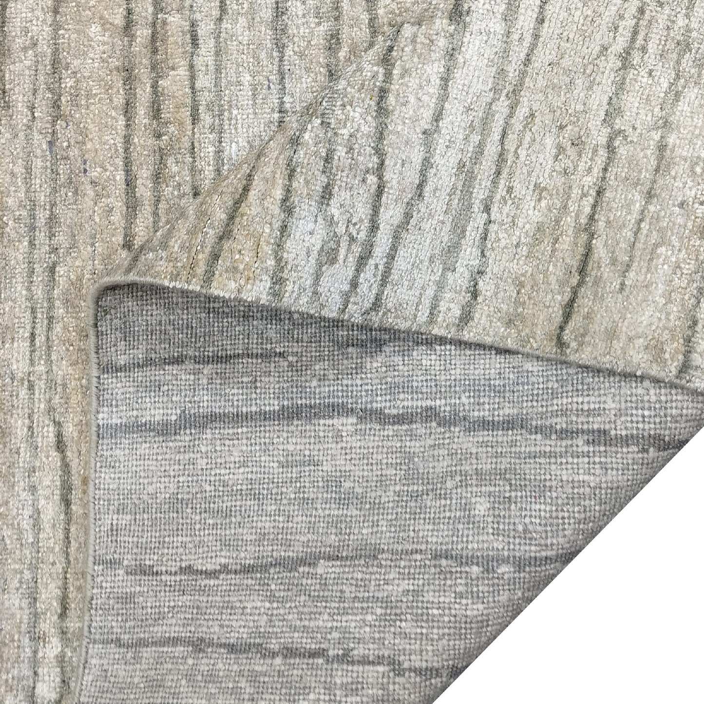 Ivory Silk Wool Modern Handknotted 9.11x14.4ft 302x436cms Area Rug