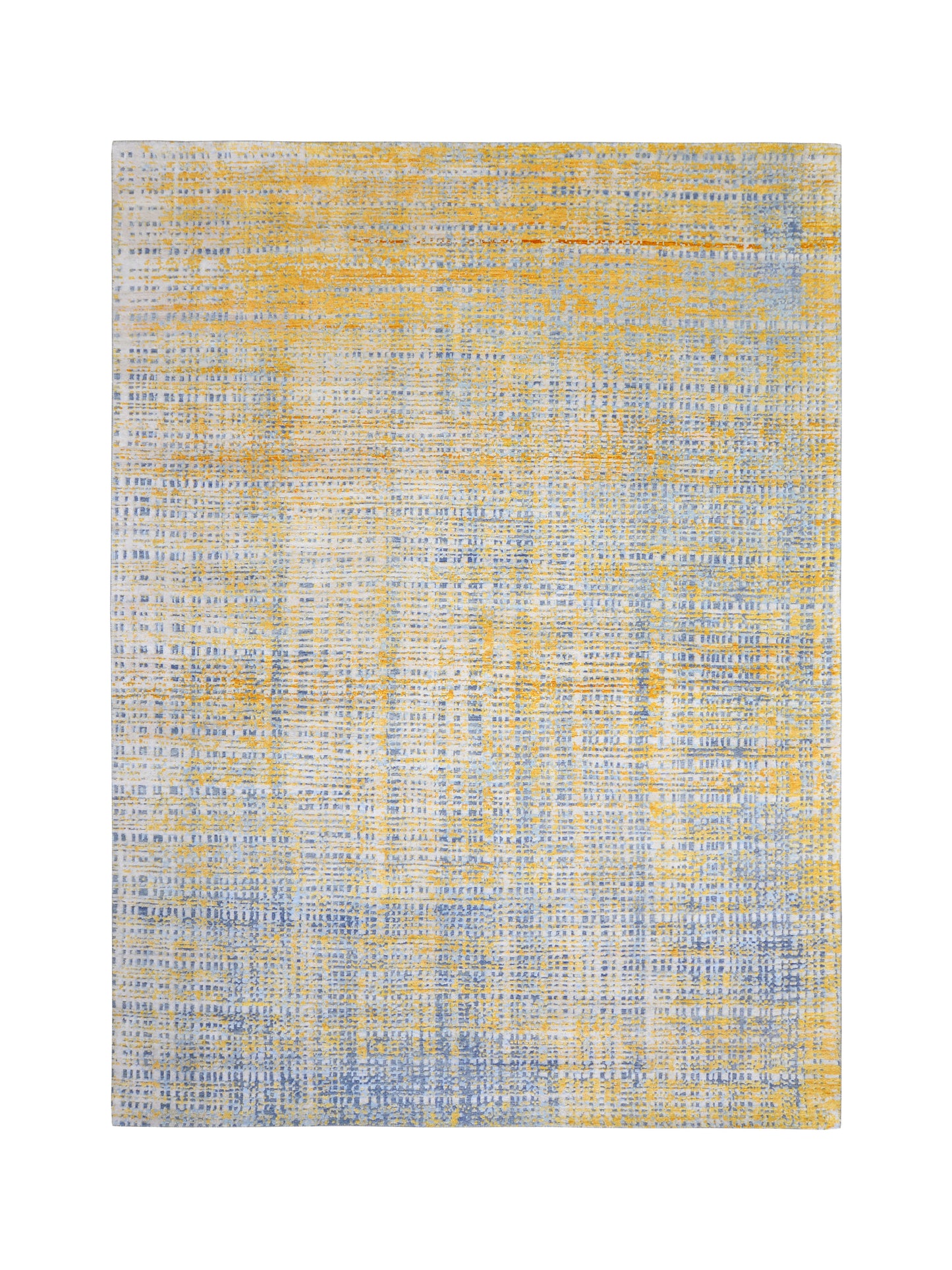 Grey Gold, Silk Wool Modern Handknotted 8.10x11.11Ft 270x364Cms Area Rug
