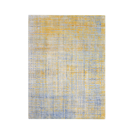 Grey Gold, Silk Wool Oxidized Modern Handknotted 8.10x11.11Ft 270x364Cms Area Rug