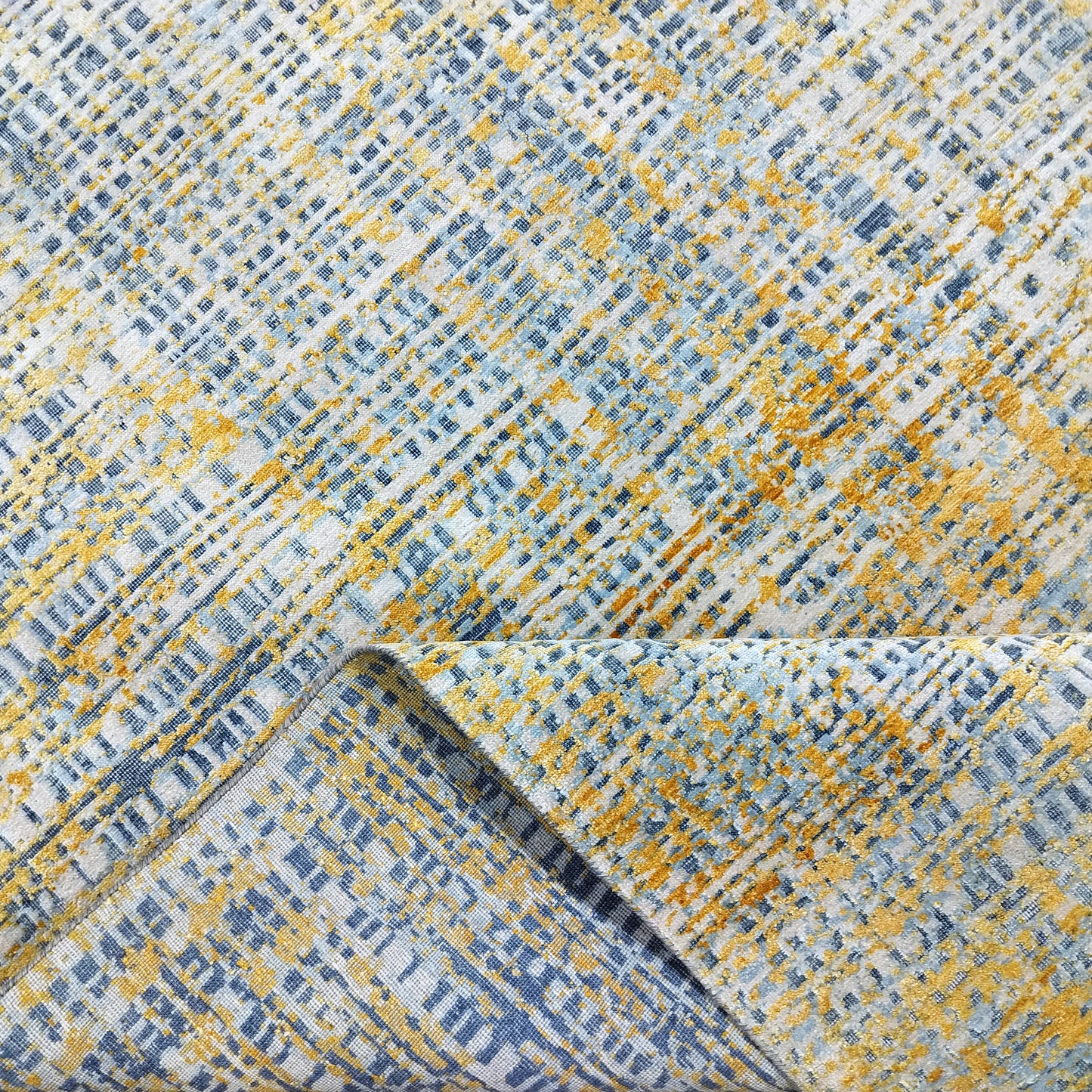 Grey Gold, Silk Wool Modern Handknotted 8.10x11.11Ft 270x364Cms Area Rug