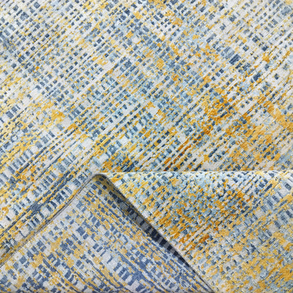 Grey Gold, Silk Wool Modern Handknotted 8.10x11.11Ft 270x364Cms Area Rug