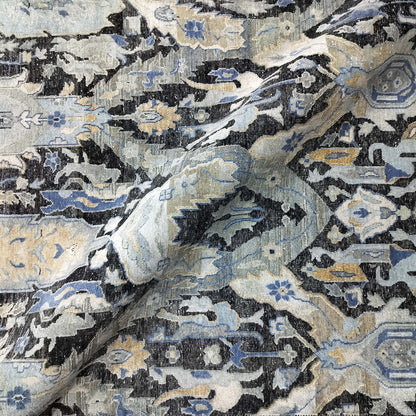 Black Multy Silk Wool Oxidized Transitional HandKnotted 10.0x13.11Ft 334x424Cms Area Rug