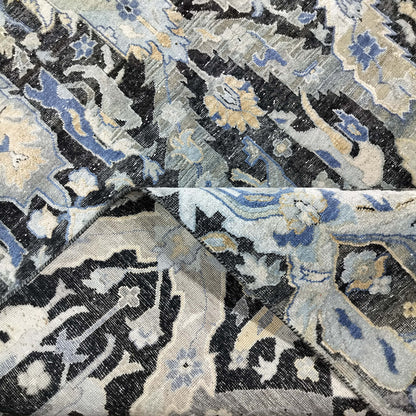Black Multy Silk Wool Oxidized Transitional HandKnotted 10.0x13.11Ft 334x424Cms Area Rug