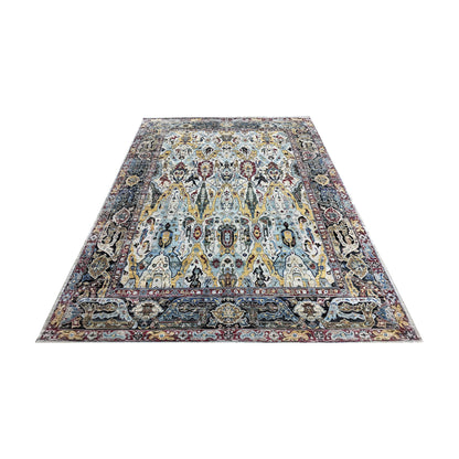 Multy Ivory Sari Silk and Silk Wool Oxidized Bidzar Transitional Handknotted 10.0x14.3ft 305x431cms Area Rug