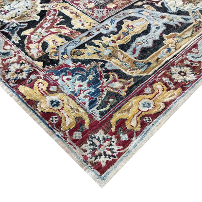 Multy Ivory Sari Silk and Silk Wool Oxidized Bidzar Transitional Handknotted 10.0x14.3ft 305x431cms Area Rug
