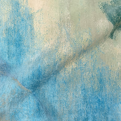 Green Grey, Blended Silk Wool Modern Handknotted 9.0x12.0Ft 275x365Cms Area Rug