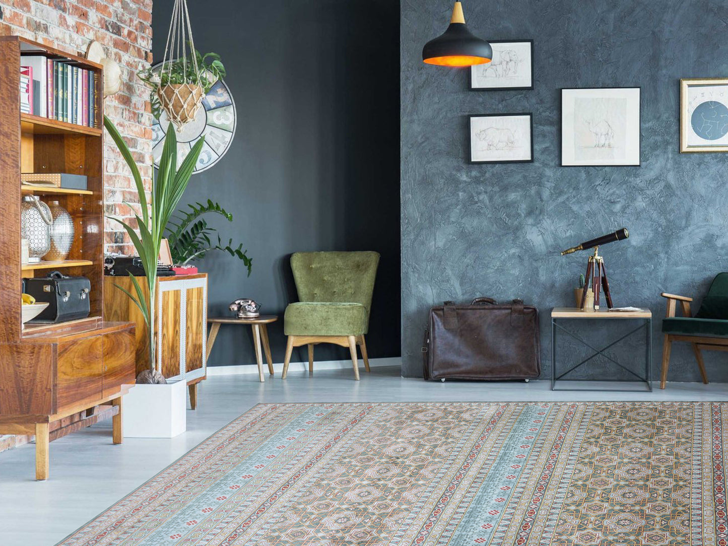 Blue, Grey Pure Silk Transitional Geometrical Handknotted 9.11x13.9Ft 301x419Cms Area Rug