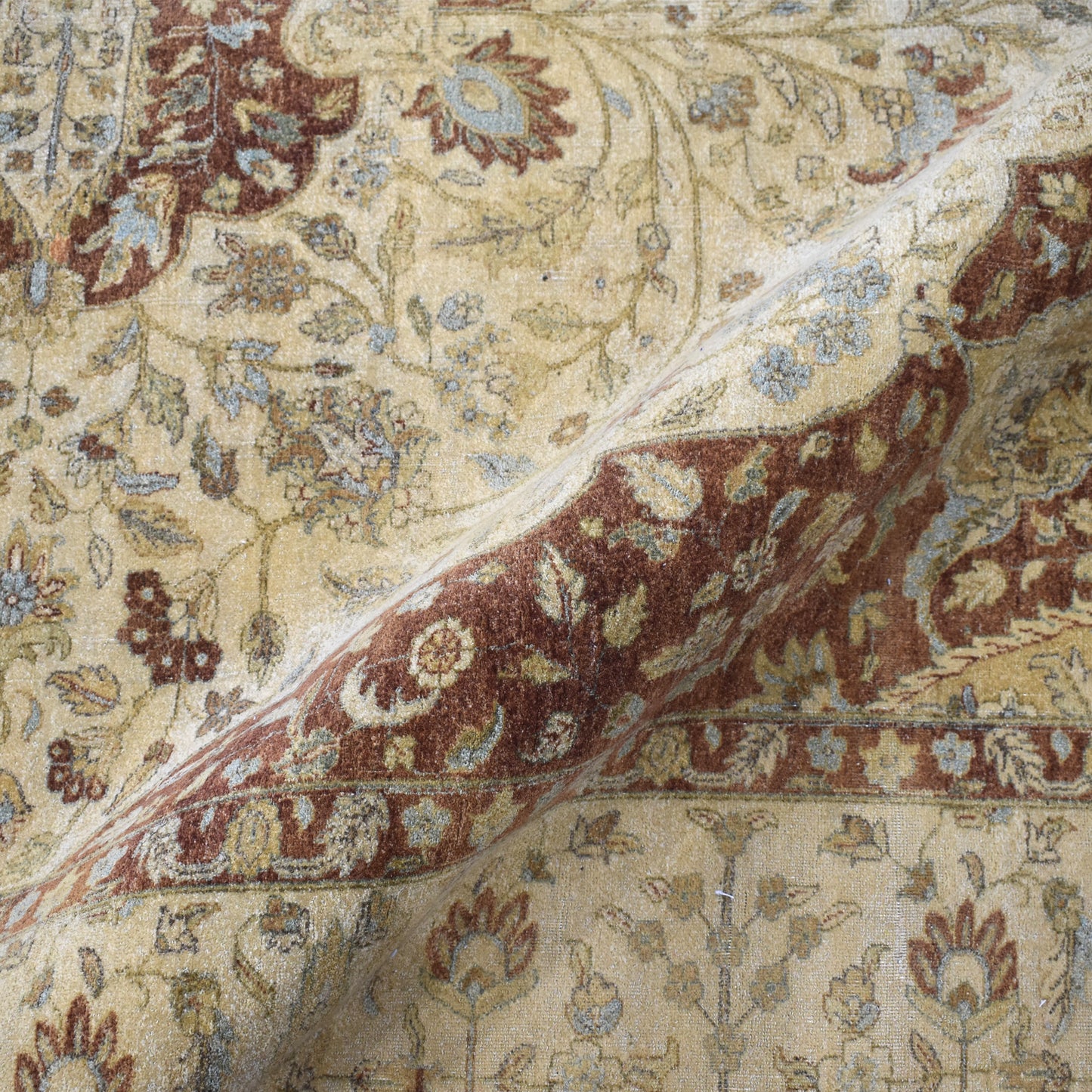 Rust Ivory, Pure Wool Traditional Darbar Handknotted 8.11x12.0Ft 273x367Cms Area Rug