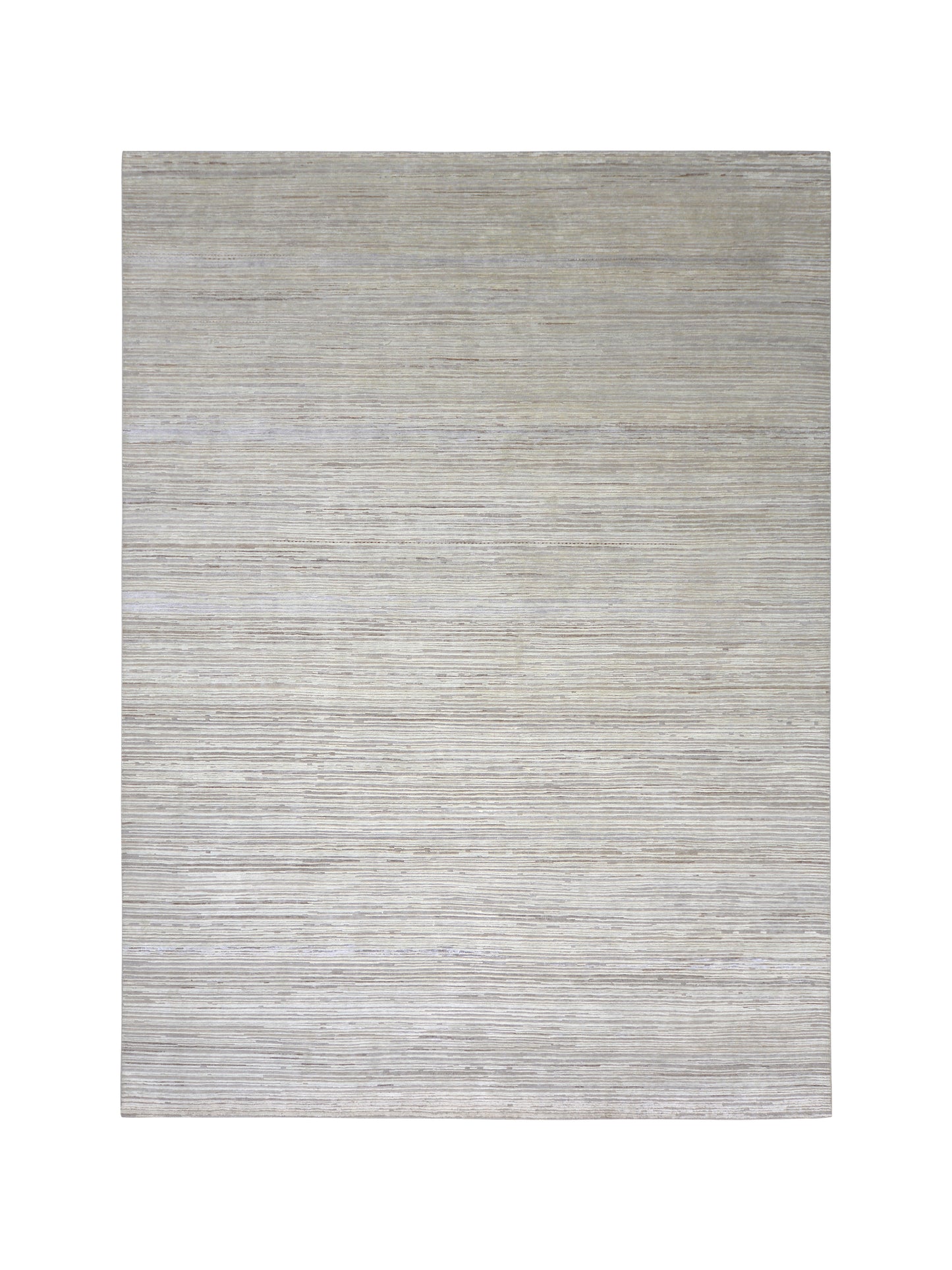 Beige Grey, Silk Wool Oxidized Textured Modern Handknotted 8.10x11.11Ft 271x364Cms Area Rug