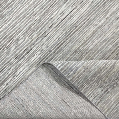 Beige Grey, Silk Wool Oxidized Textured Modern Handknotted 8.10x11.11Ft 271x364Cms Area Rug