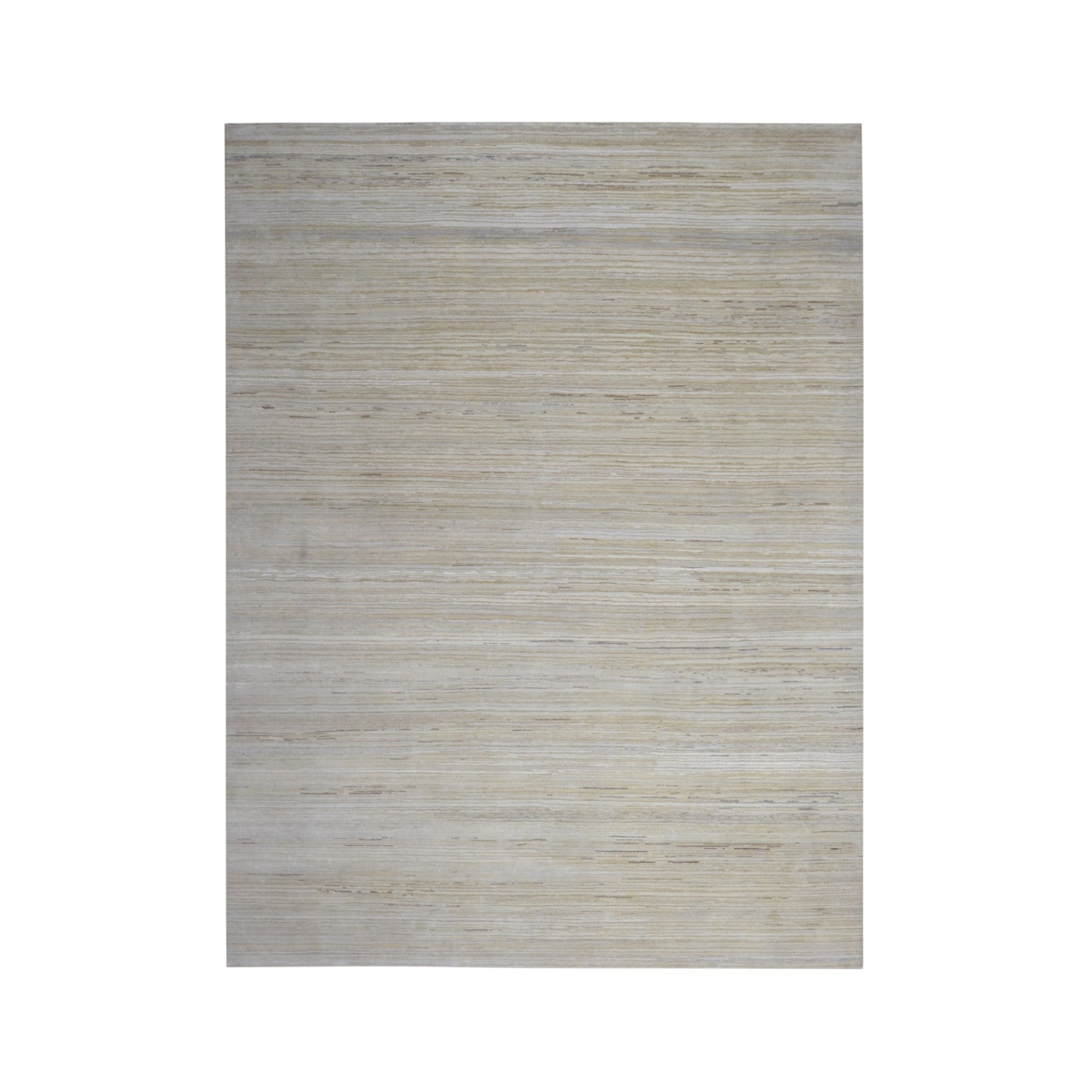 Beige Grey, Silk Wool Oxidized Textured Modern Handknotted 8.10x11.11Ft 271x364Cms Area Rug
