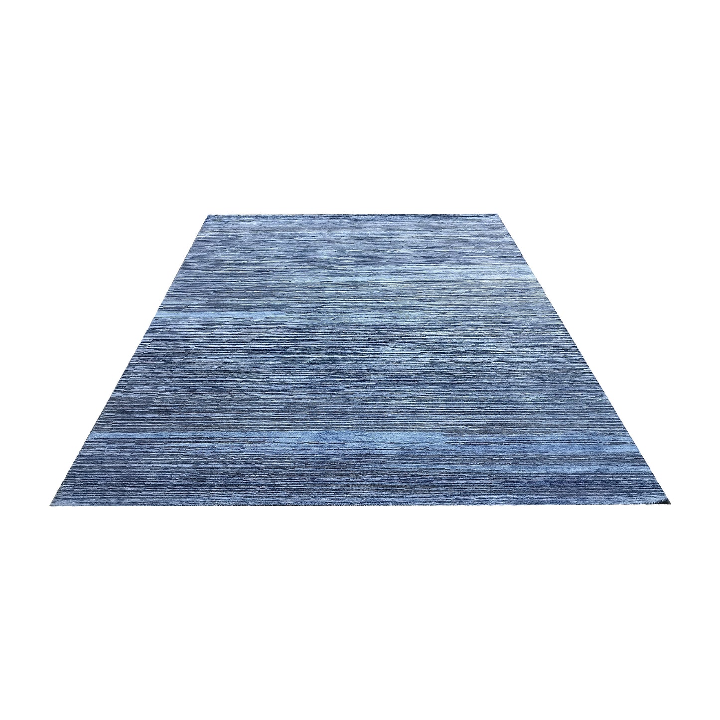 Blue and Grey, Silk and Wool Oxidized Modern Handknotted 7.10x10.1Ft 238x306Cms Area Rug