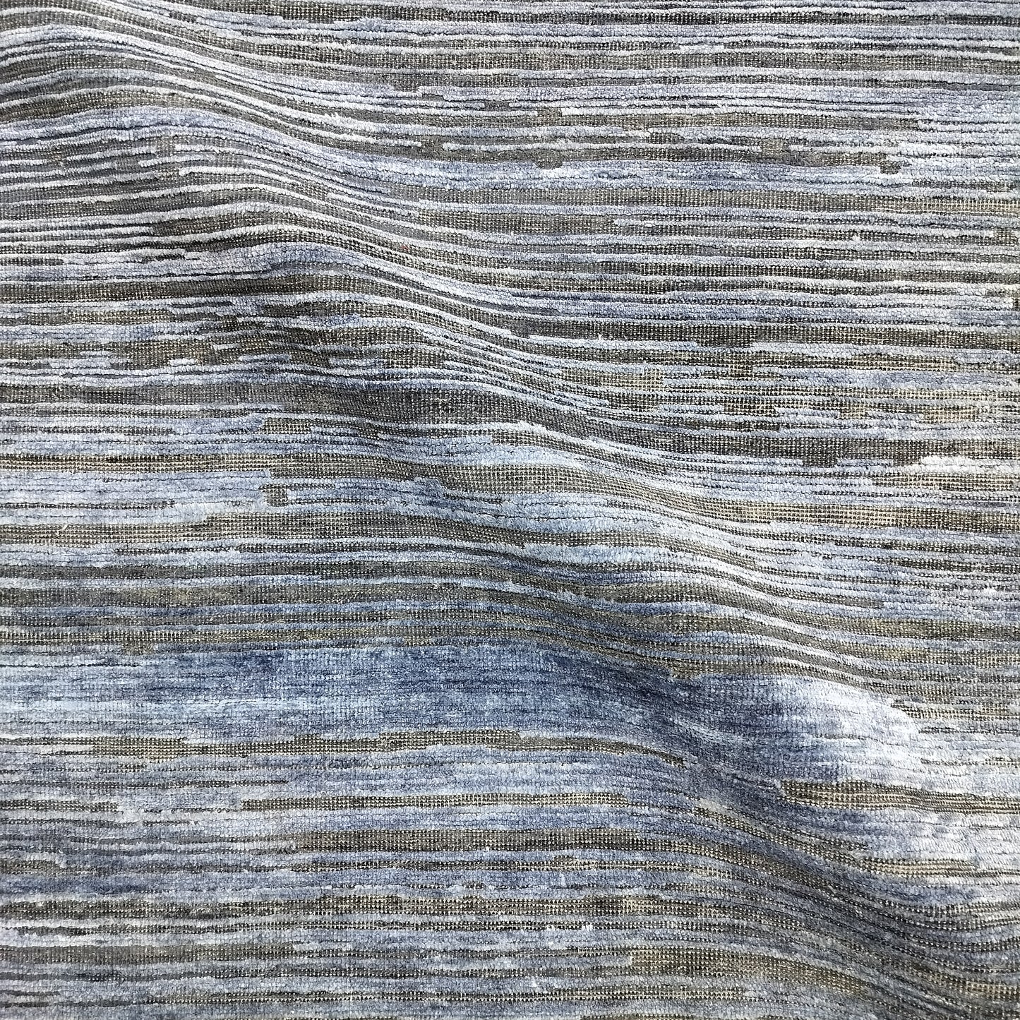 Blue and Grey, Silk and Wool Oxidized Modern Handknotted 7.10x10.1Ft 238x306Cms Area Rug