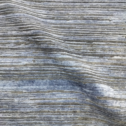 Blue and Grey, Silk and Wool Oxidized Modern Handknotted 7.10x10.1Ft 238x306Cms Area Rug