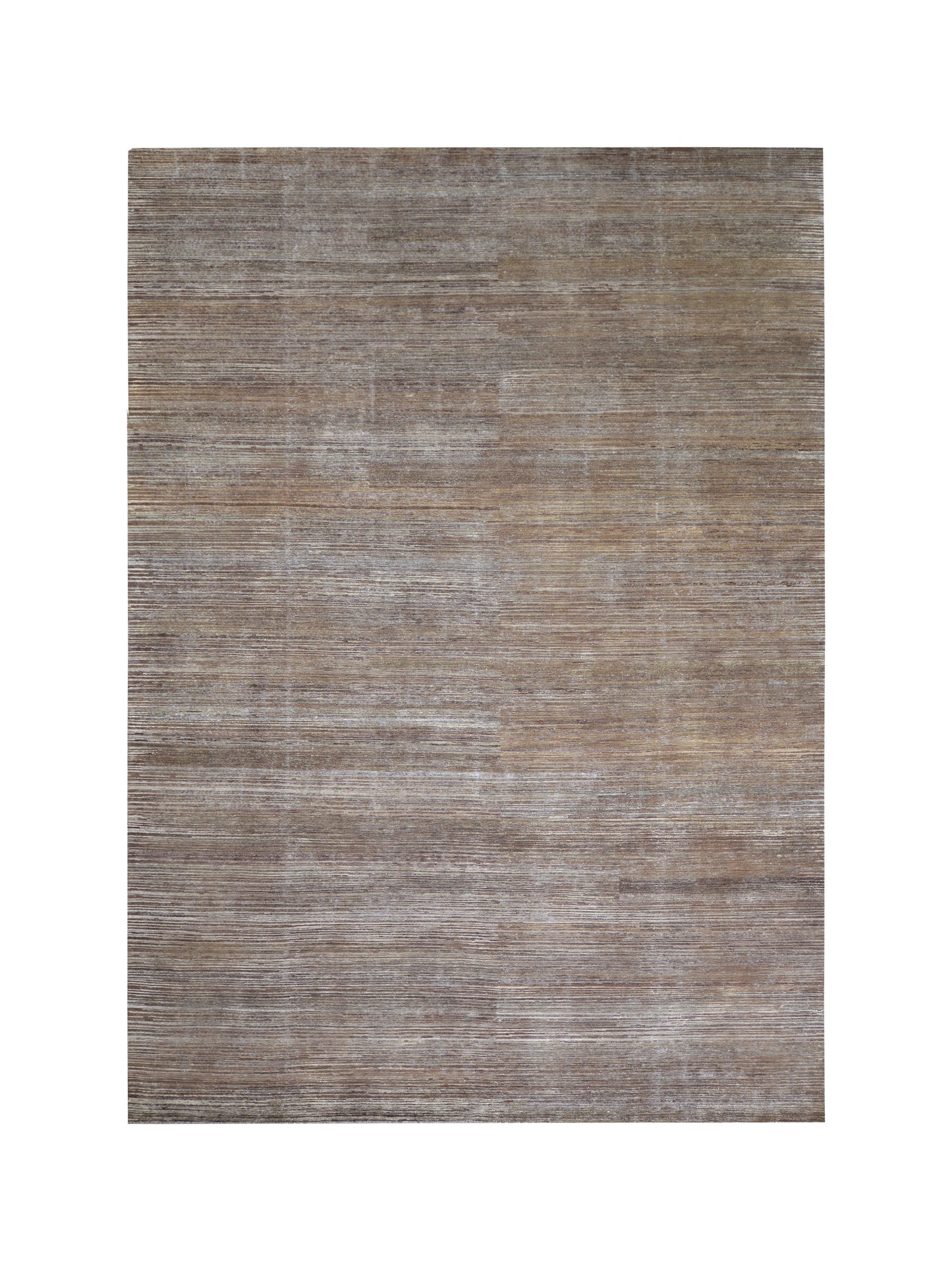Brown Silk Wool Oxidized Modern Handknotted 9.10x14.2ft 300x432cms Area Rug