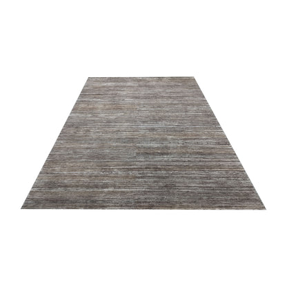 Brown Silk Wool Oxidized Modern Handknotted 9.10x14.2ft 300x432cms Area Rug