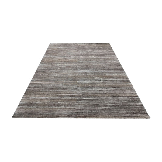 Brown Silk Wool Oxidized Modern Handknotted 9.10x14.2ft 300x432cms Area Rug