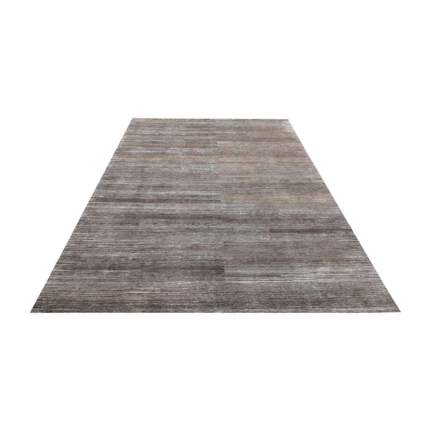 Brown Silk Wool Oxidized Modern Handknotted 9.10x14.2ft 300x432cms Area Rug